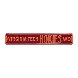 Authentic Street Signs - Virginia Tech Hokies 6" x 36" College Ave Street Sign - Maroon