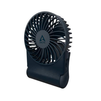 Front. Arctic - Arctic Summair Rechargeable Handheld Fan w/ Stand, infinite speed, 4-77h Running Time - Blue.