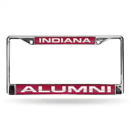 Rico Industries - Indiana Hoosiers Alumni Chrome Metal Laser Cut License Plate Frame - Multi