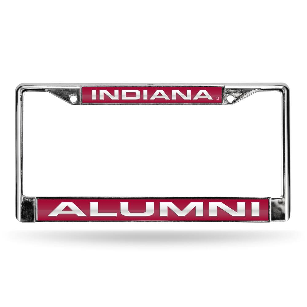 Indiana Hoosiers Alumni Chrome Metal Laser Cut License Plate Frame