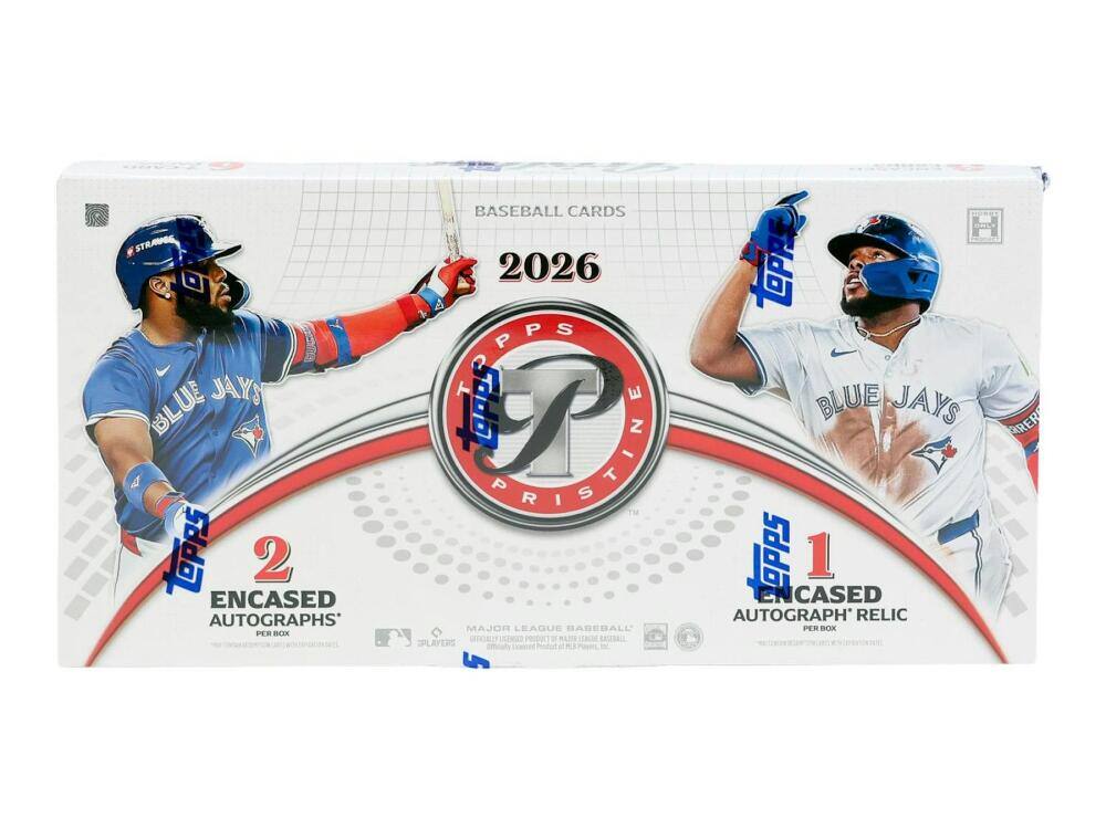 STRUGG JAYS BLUE TOPPS 2 ENCASED AUTOGRAPHS* PER BOX  
BASEBALL CARDS 2026 14 OPPS LOPPS Like PRIST MAJOR LEAGUE BASEBALL CAMPUELL PLAYERS  
TEPRO BLUE JAYS Lepps 1 ENCASED AUTOGRAPH RELIC PER BOX