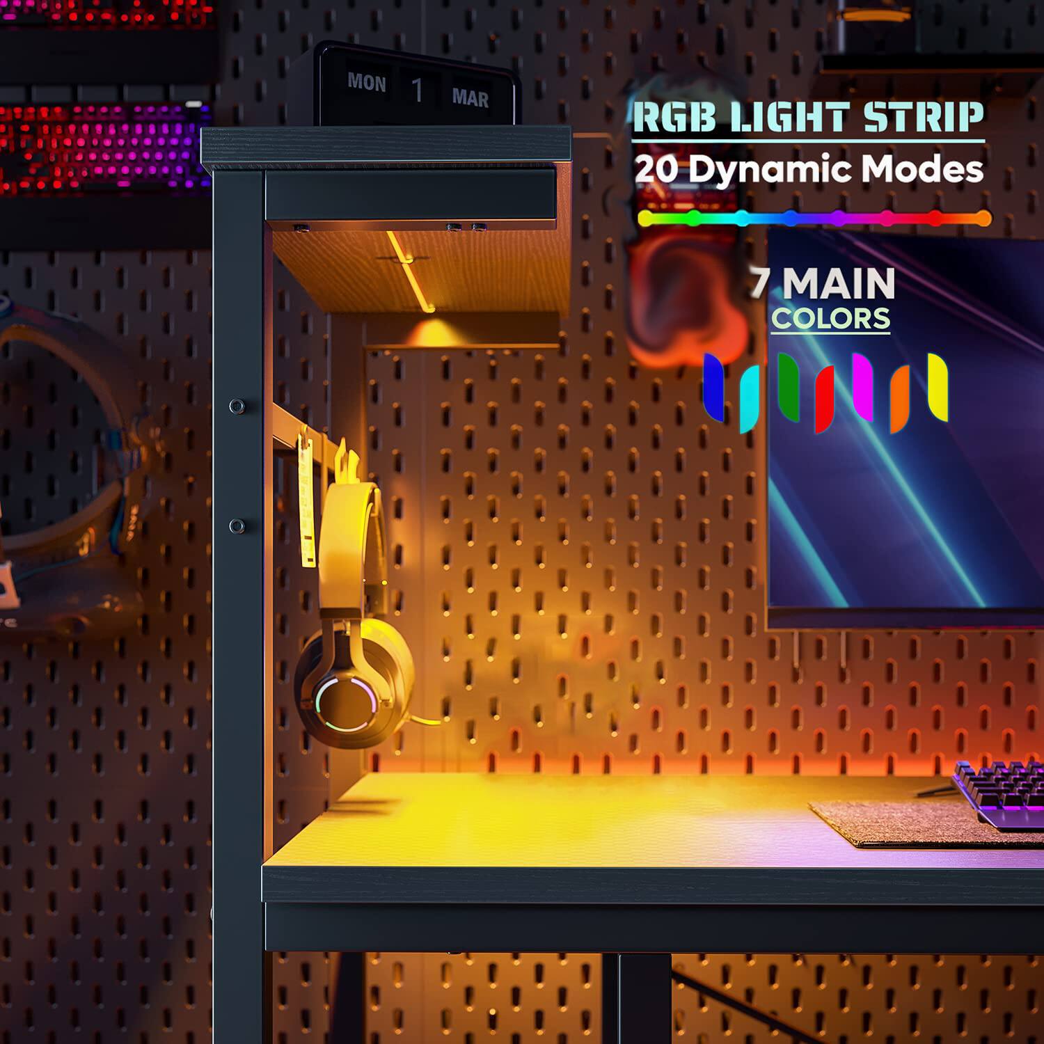 RGB LIGHT STRIP  
20 Dynamic Modes  
7 MAIN COLORS