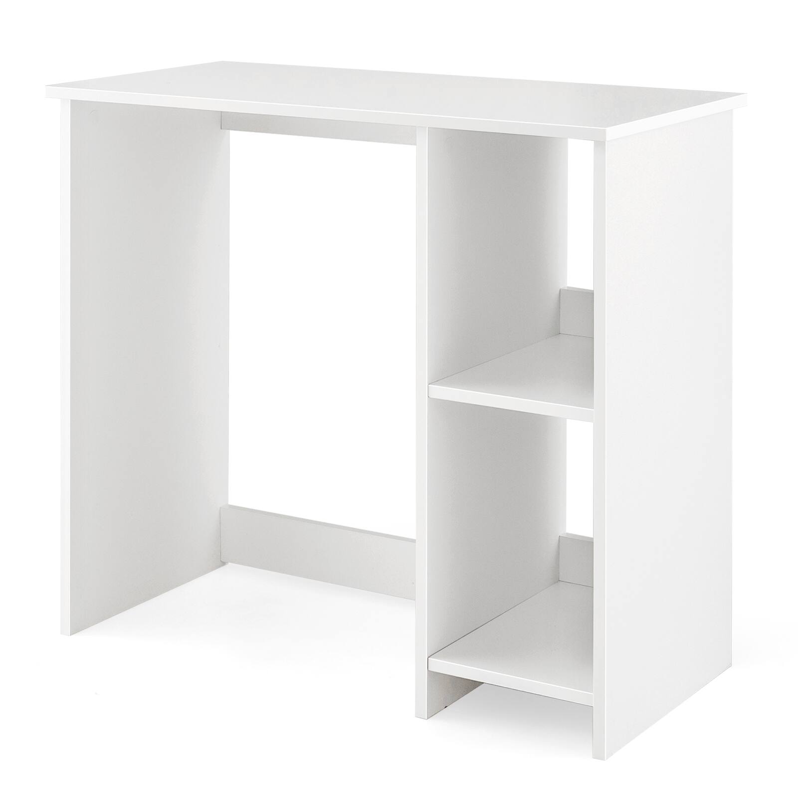 Alt View 20. Costway - Small Writing Desk with Two Shelves - 31.5" Wide - White.