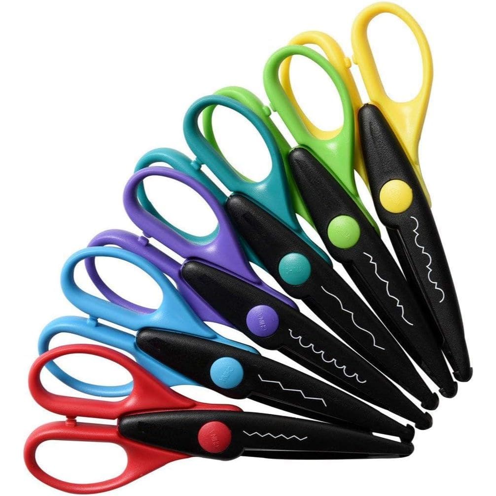 Zink - Craft Scissors 6 Pack, Decorative Edge Cutters, Creative Tools for Photo Crafts - Multicolor