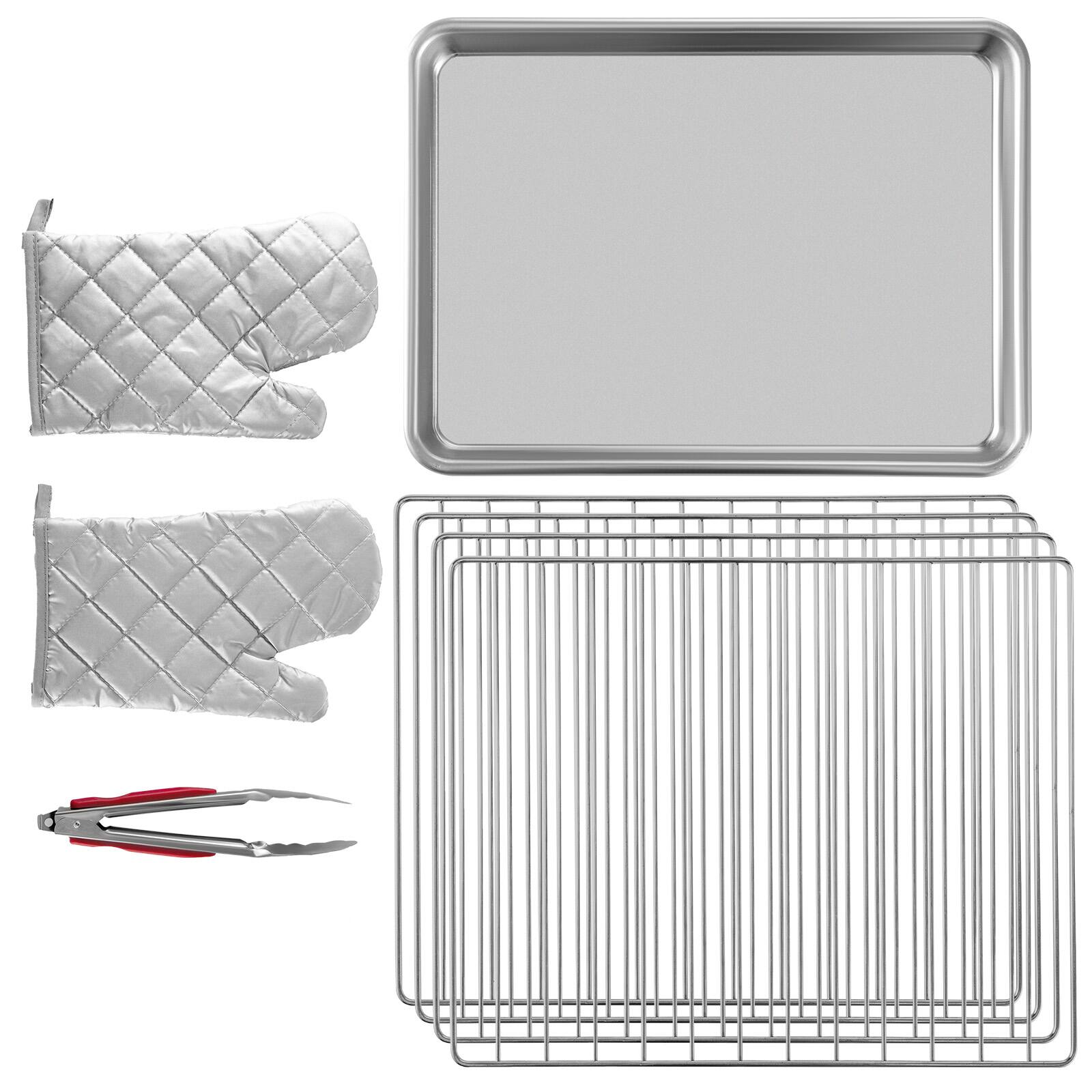 Alt View 5. VEVOR - Commercial Convection Oven, 66L/60Qt, Half-Size Conventional Oven Countertop, 1800W 4-Tier Toaster with Front Glass Door - Silver.