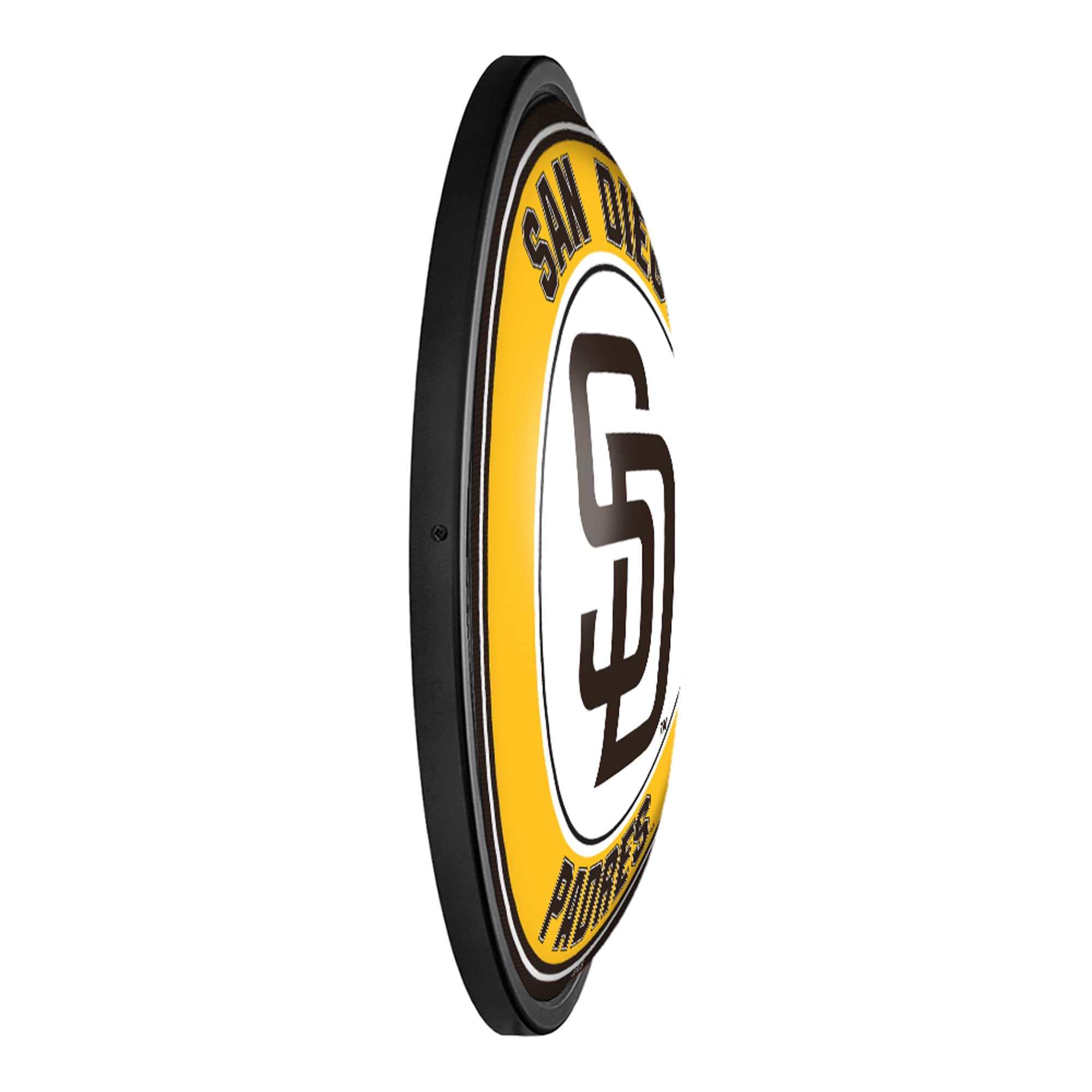 Alt View 2. The Fan-Brand - San Diego Padres 18'' Round Slimline Illuminated Wall Sign - Multicolor.