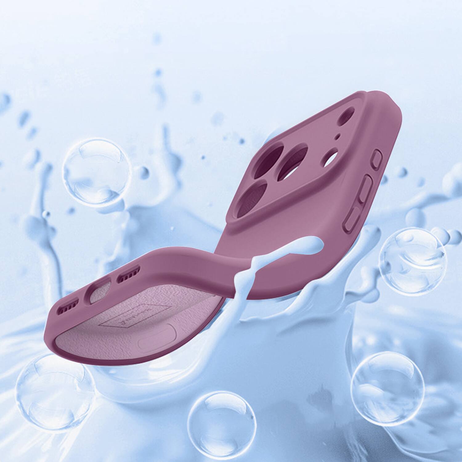 Left. SaharaCase - Apple iPhone 17 Pro Case | Ultra Thin Silicone | Smooth Finish | Anti-Slip Grip | Venture Series - Lilac.