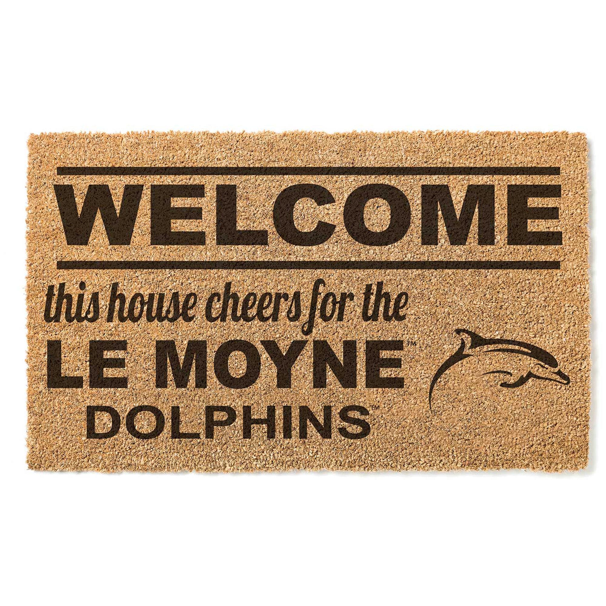 Jardine - Le Moyne Dolphins 18" x 30" Welcome Doormat - Brown
