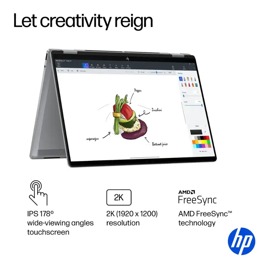 Let creativity reign - Pan TA1 - 2K IPS 178 2K (1920 x 1200) wide-viewing angles resolution touchscreen AMD FreeSync AMD FreeSync technology hp