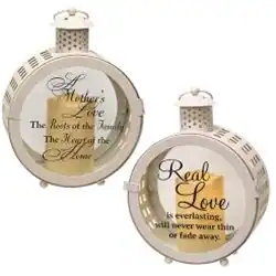 BreeBe - Round Love Lantern 2 Asstd - White