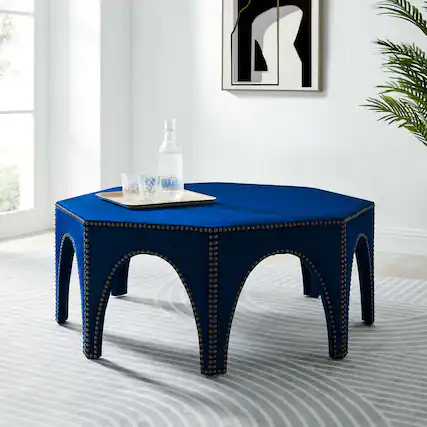 Front. Modway - Victory Performance Velvet Ottoman by Modway - EEI-5035-NAV.