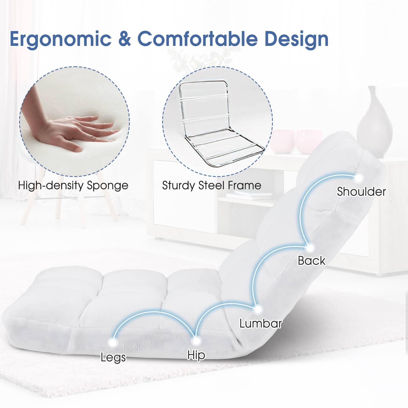 Ergonomic & Comfortable Design

- High-density Sponge
- Sturdy Steel Frame
- Shoulder
- Back
- Lumbar
- Hip
- Legs