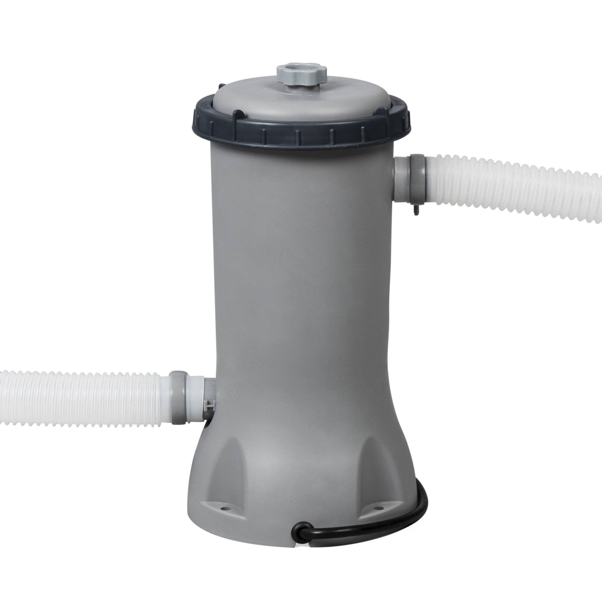 Alt View 8. Bestway - Bestway Fast Set 12' x 30" Round Inflatable Stacked Stone Swimming Pool Set - Gray.