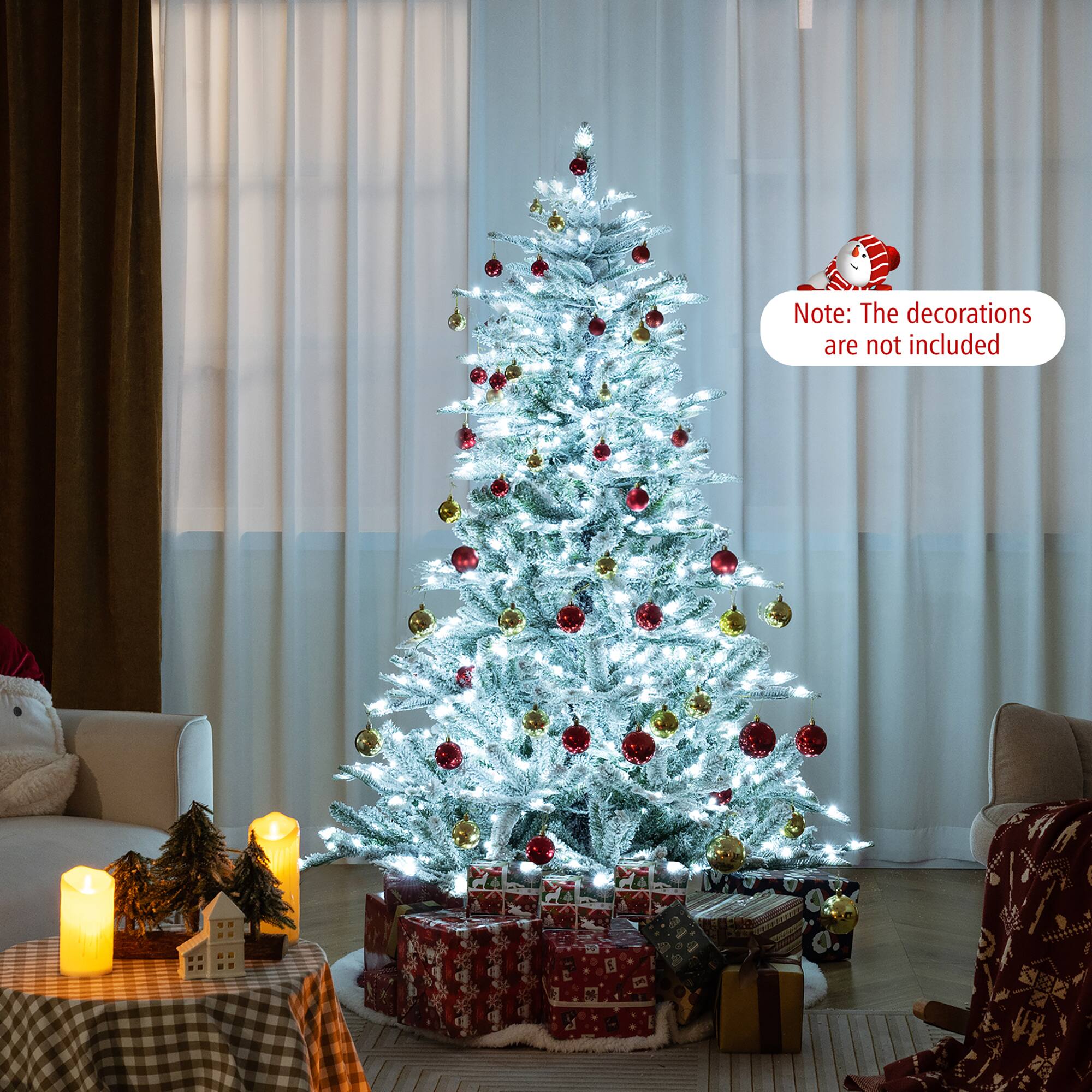 Note: The decorations are not included