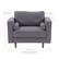 Alt View 13. CorLiving - Mulberry Fabric Upholstered Modern Accent Chair - Grey.