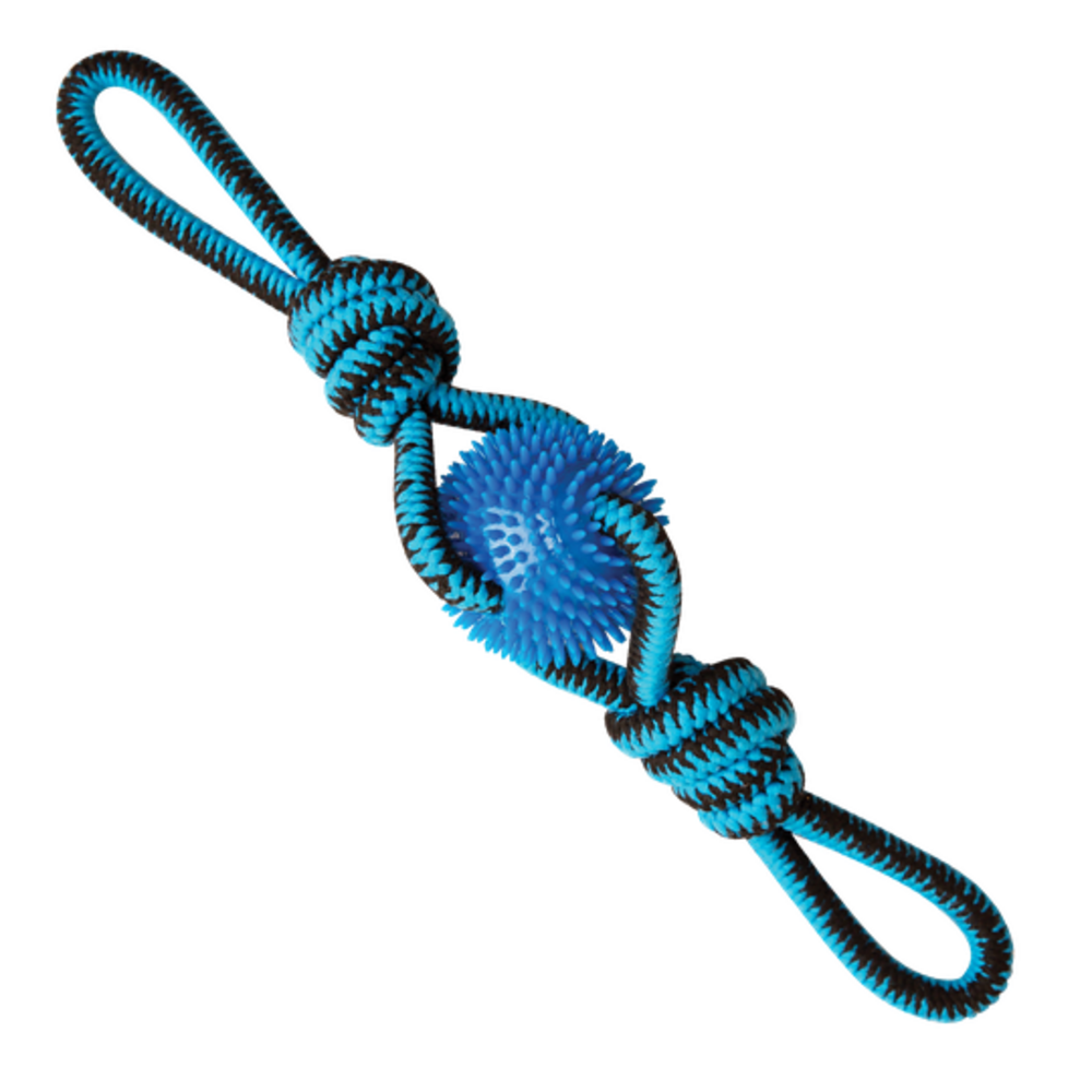 Front. KONG - Snugarooz Spikey Beast Rope Dog Toy in Rope Dog Toy - Blue.