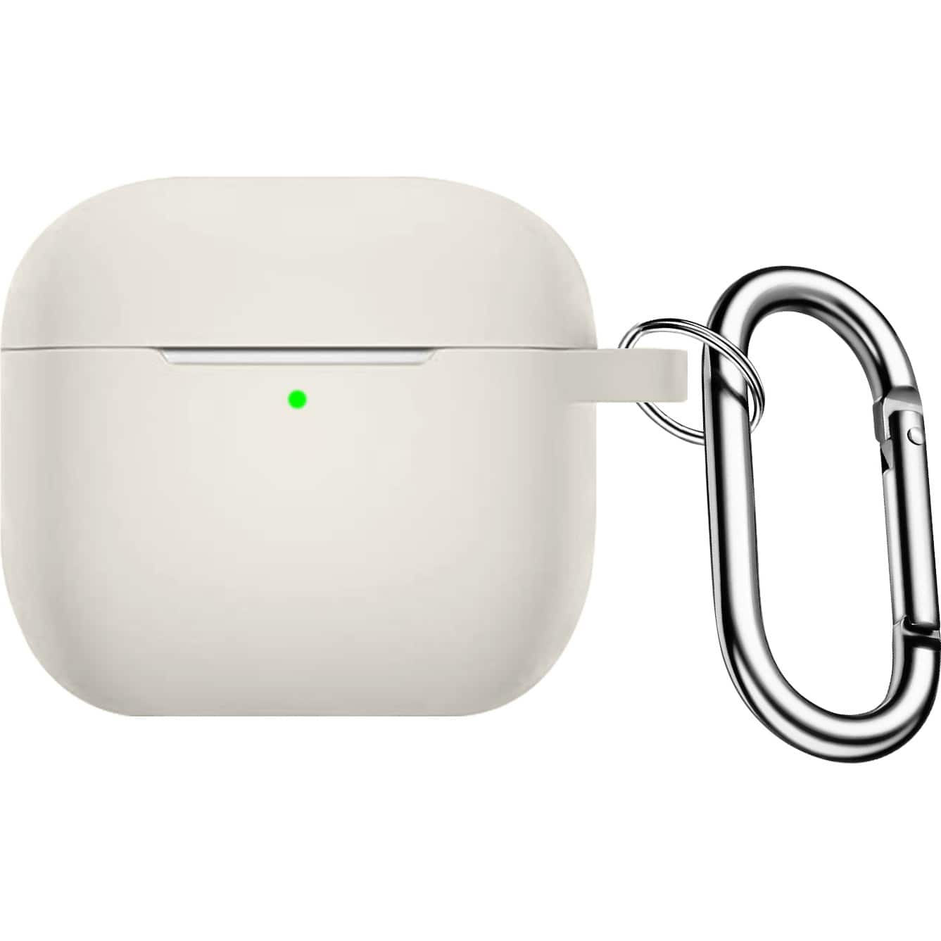 Front. SaharaCase - Silicone Case for Apple AirPods 3 (3rd Generation 2021) - Glow White.