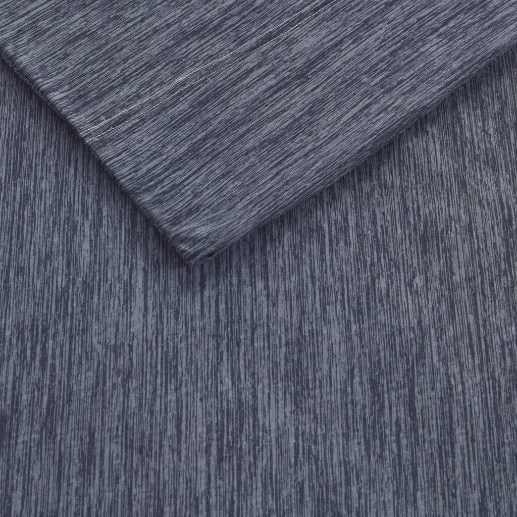 Alt View 5. Gracie Mills - Gracie Mills Azalea Heathered Jersey Knit Nylon Blend Sheet Set - Navy.