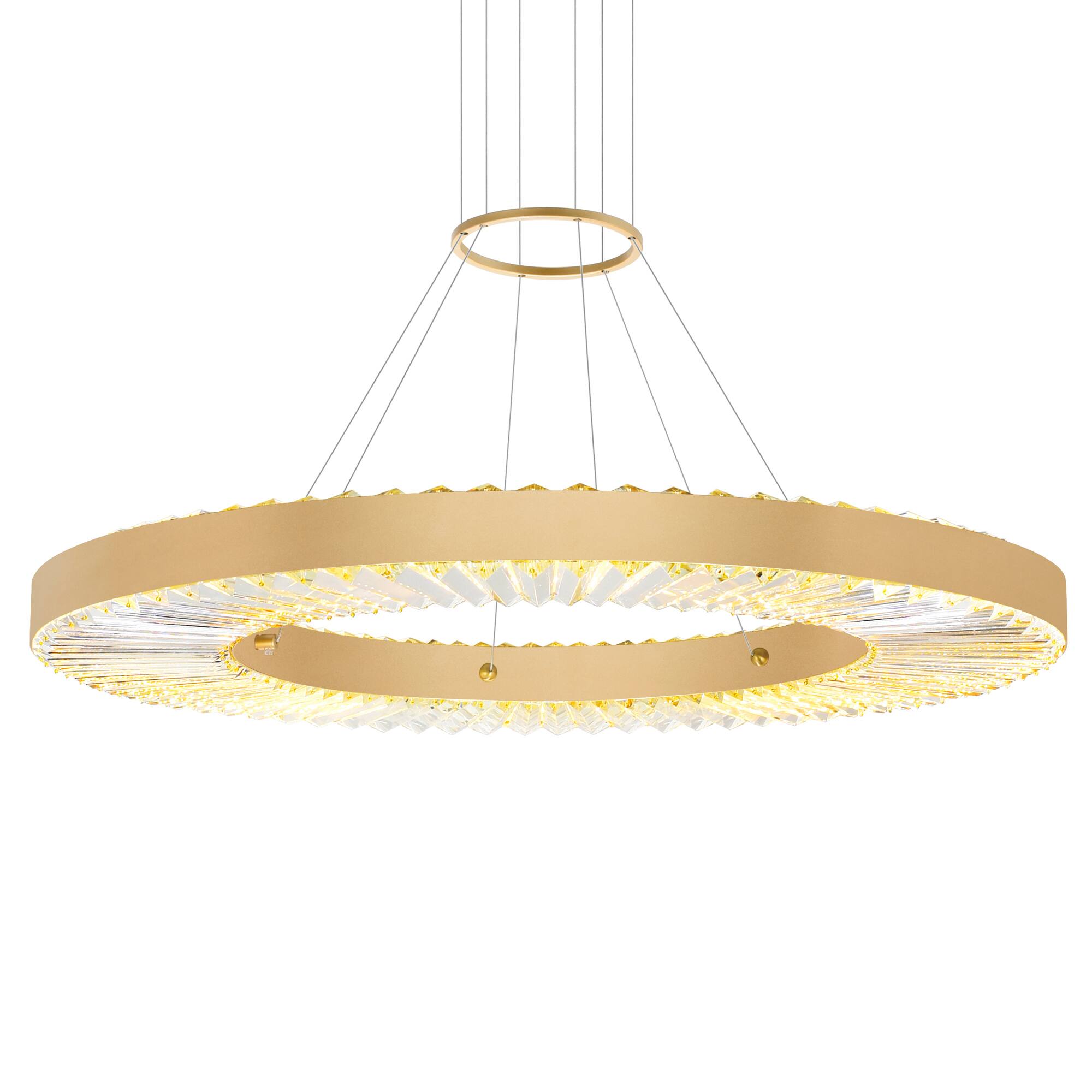 Angle. CWI Lighting - Bjoux LED Chandelier With Sun Gold Finish - Sun Gold.