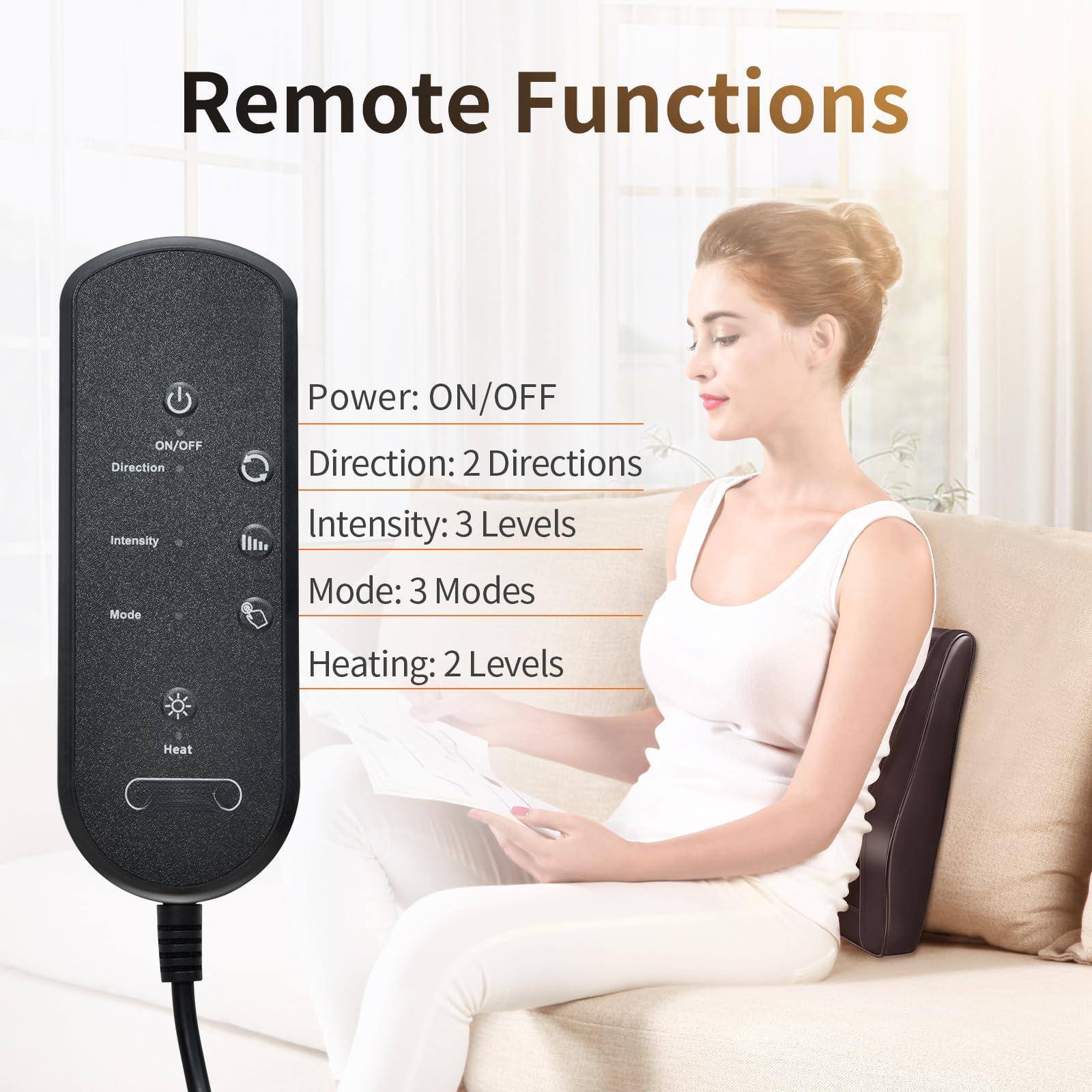 Remote Functions

Power: ON/OFF  
Direction: 2 Directions  
Intensity: 3 Levels  
Mode: 3 Modes  
Heating: 2 Levels