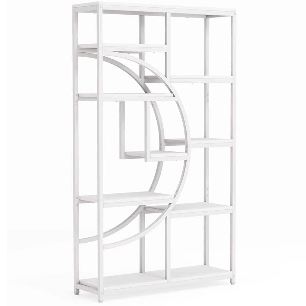 Kadyn - Bookshelf, Storage Shelf, Bookcase,Freestanding Bookshelf, 68.9" Etagere Bookcase with 9 Open Shelves - White