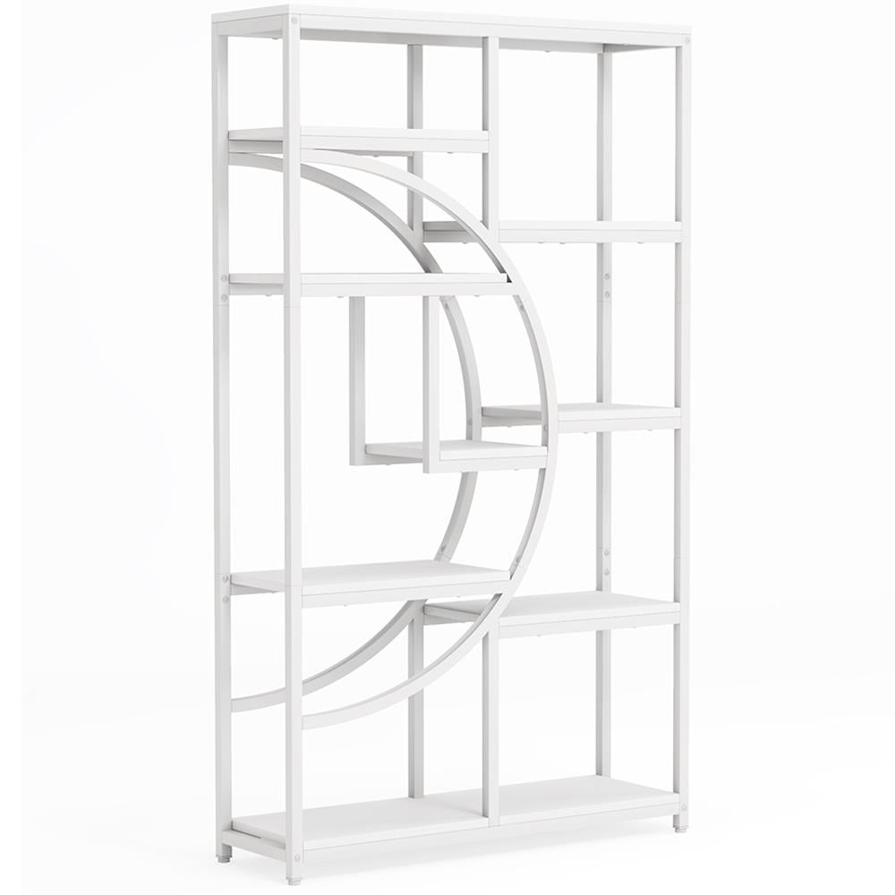 Front. Kadyn - Kadyn Bookshelf, Storage Shelf, Bookcase,Freestanding Bookshelf, 68.9" Etagere Bookcase with 9 Open Shelves,White - White.
