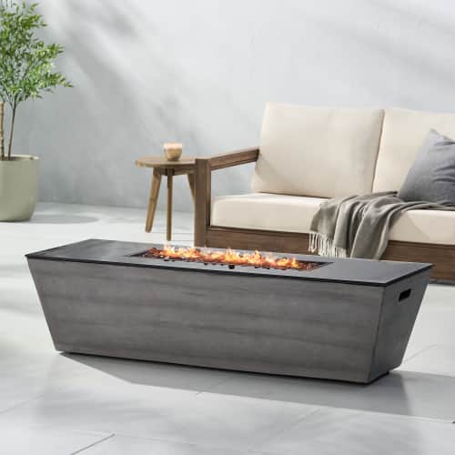 Siljoy - 56" RECTANGLE MGO FIRE PIT - 50 000 BTU