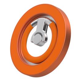 UUCOVER - Magnetic Phone Ring Holder, Dual-Sided Magnets Kickstand Compatible with MagSafe, 360° Rotatable Metal Finger Grip Stand - Orange