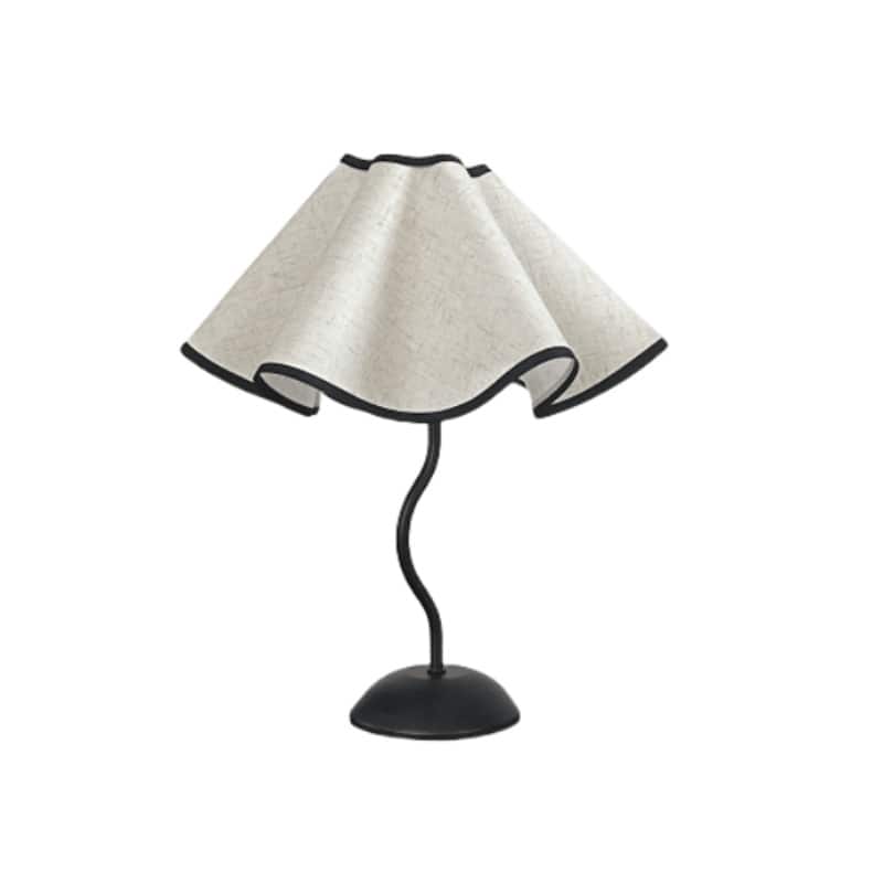 Cluzine - Modern Petal Fabric Table Lamp, 3 Color Modes, Soft Light for Bedroom & Living Room
