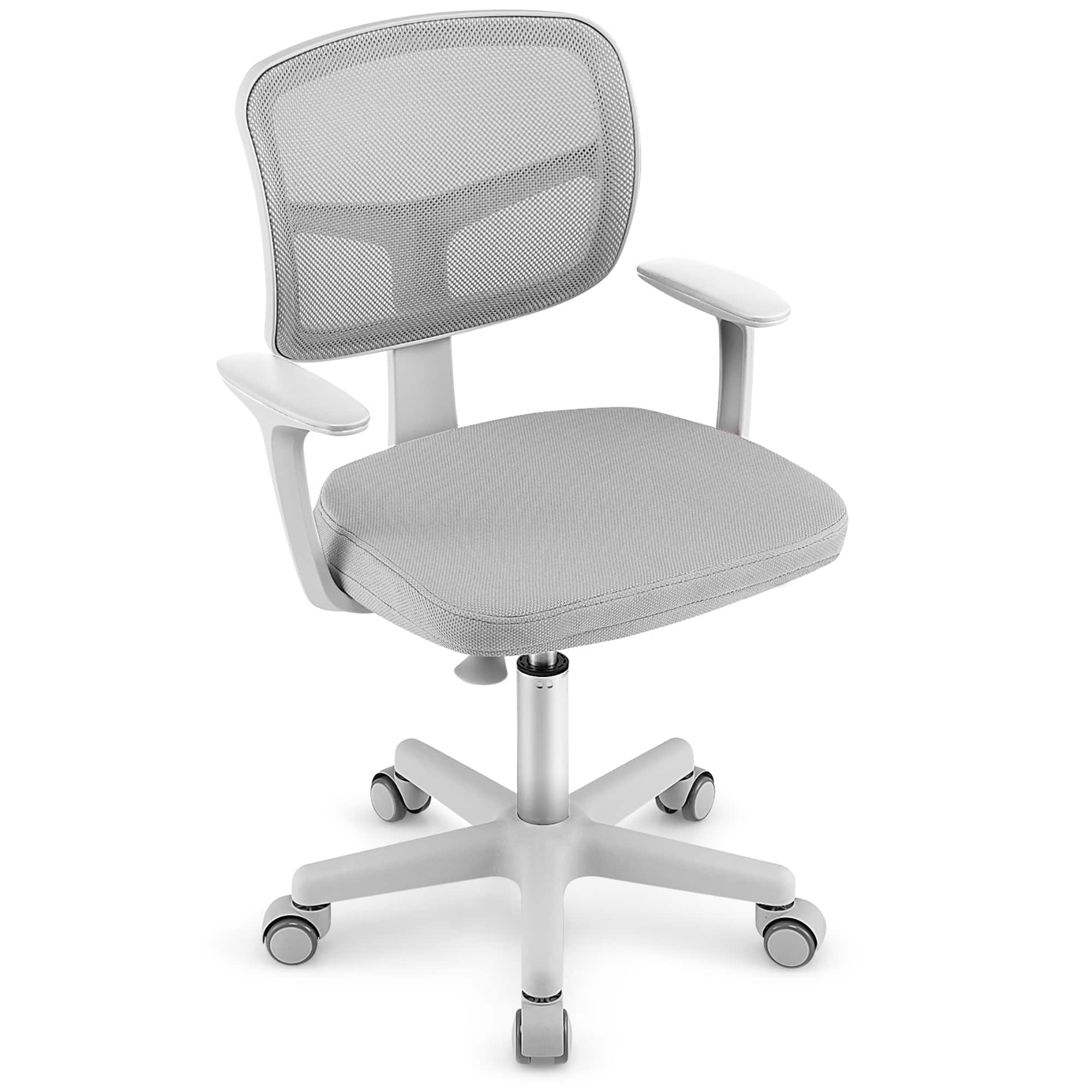 Gymax - Kids Desk Chair Adjustable Height Children Study Chair w/ Auto Universal Casters - Gray
