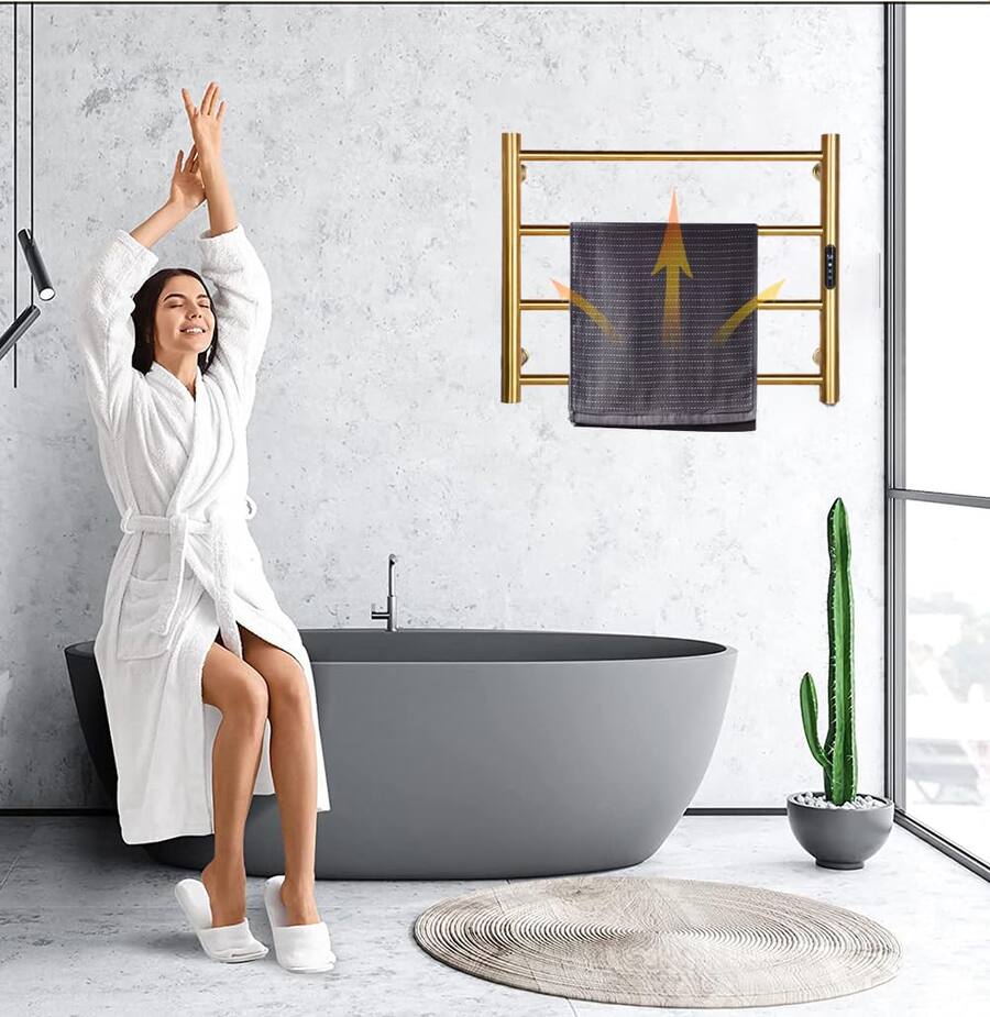 JETRANSPORT Towel Warmers For Bathroom Wall Mounted Hot Racks Heated ...