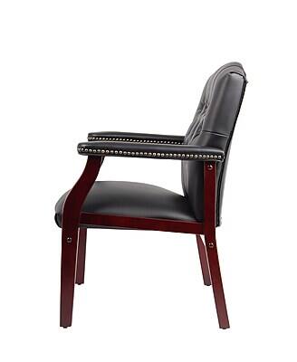 Alt View 3. Boss Office Products - CaressoftPlus Vinyl Guest Chair (B959-BK) - Black.