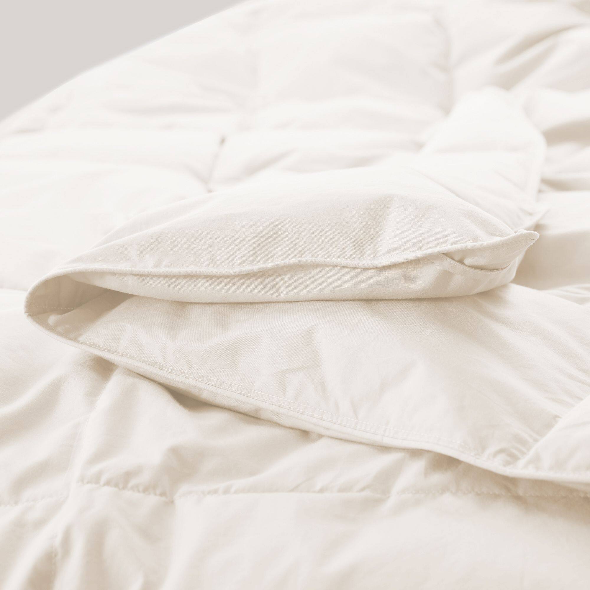Back. Puredown - Puredown Lightweight Organic Cotton Down Fiber Comforter, Off-white, King - Off-white.