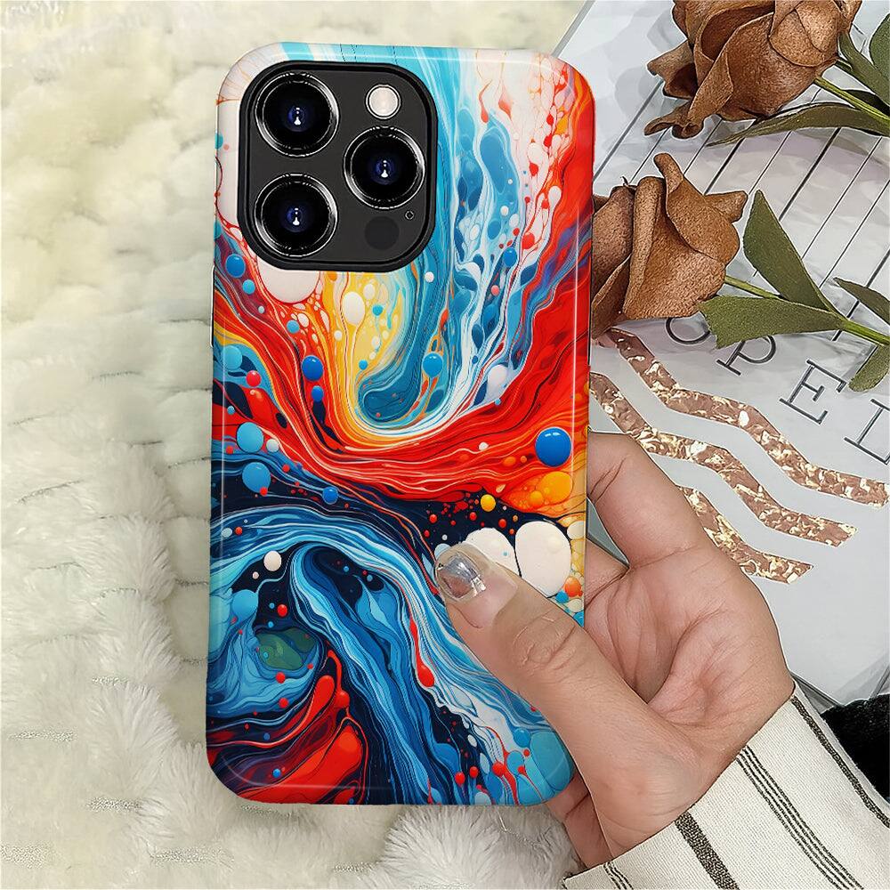 Alt View 3. BUBM - Smartphone Case for iPhone - 2-Layer Durable Smartphone Protection Case - Confluence - Confluence for iPhone 16 Pro Max.