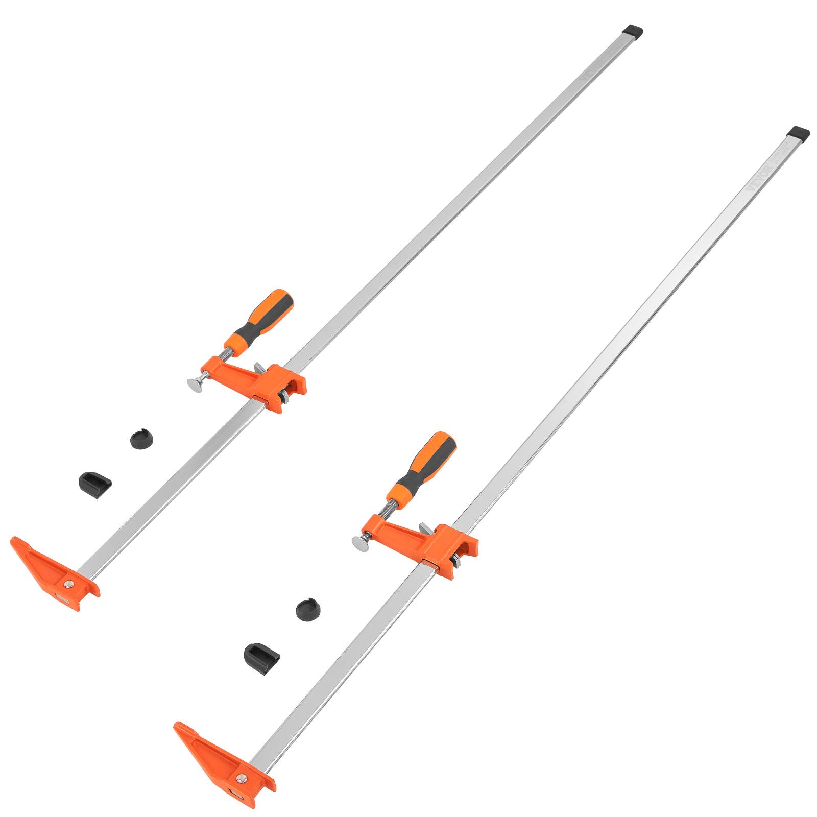 Alt View 5. VEVOR - Bar Clamps for Woodworking, 2-Pack 36" Clamp, Quick-Change F Clamp with 600 lbs Load Limit, 2.5" Throat Depth, Cast Iron - VI Orange(Powder Coating).
