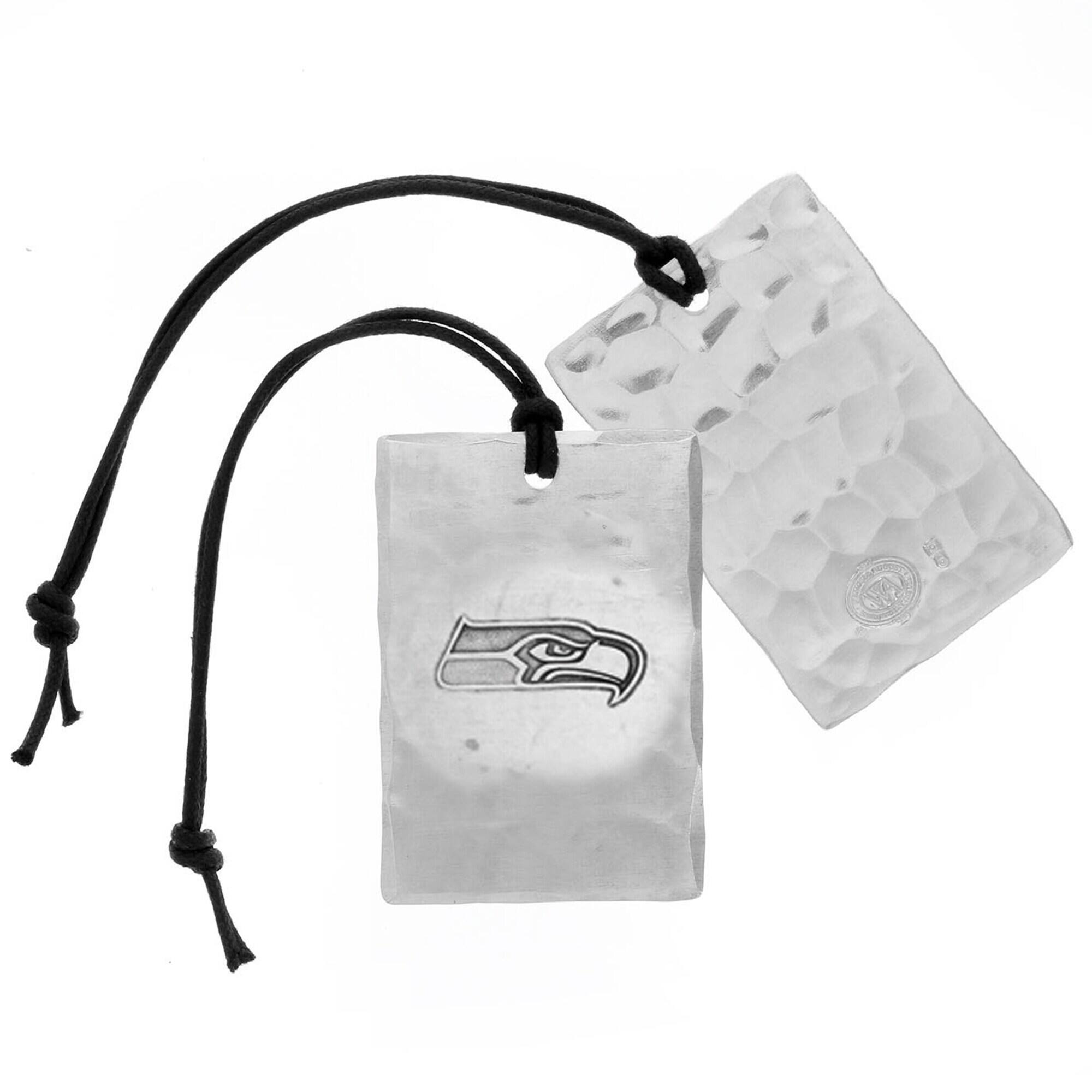 Front. Wendell August Forge - Seattle Seahawks Bag Tag - Silver.