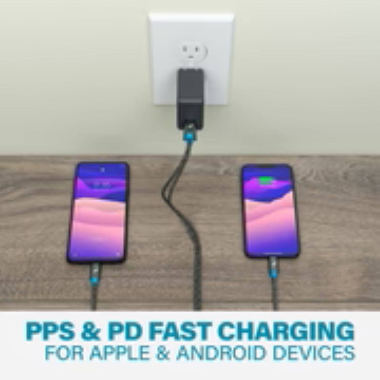 PPS & PD FAST CHARGING FOR APPLE & ANDROID DEVICES