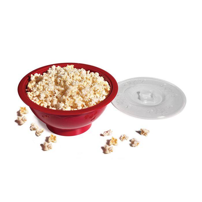 Alt View 1. Norpro - Microwave Popcorn Popper with Lid, 10.5-Inch, Red - Red.