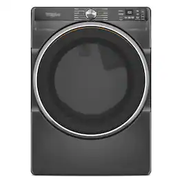 Whirlpool - 7.4 Cu. Ft. Smart Gas Dryer with Steam and Wrinkle Shield Option - Volcano Black