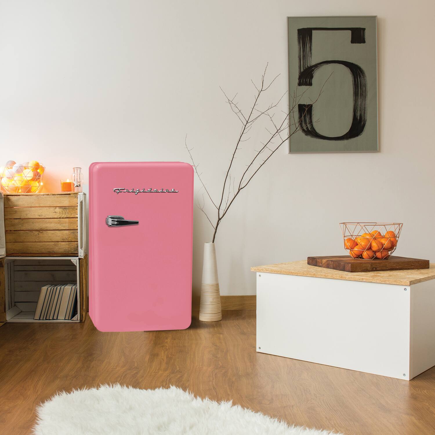 Alt View 7. Frigidaire - Frigidaire Efr372-b-pink 3.2-cu.-ft. 60-watt Retro Compact Refrigerator (pink) - pink.