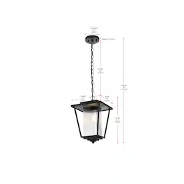 Elegant Lighting - York 7 inch Outdoor Pendant - Black