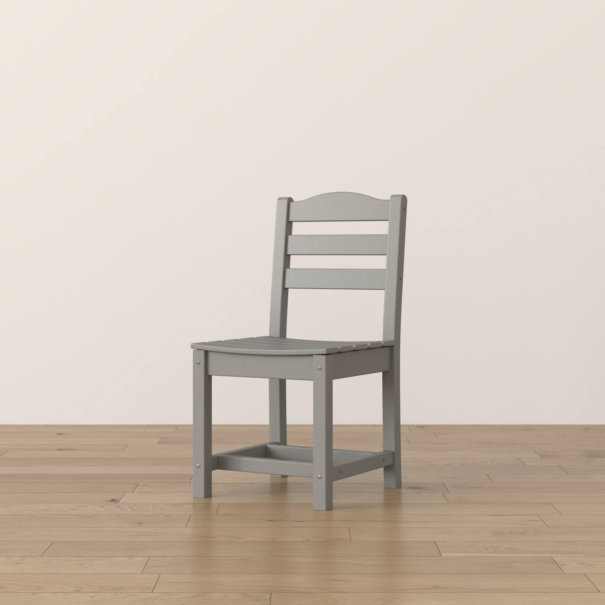 Alt View 8. Famapy - Pairs of HDPE Outdoor Armless Dining Chair - 4 Colors Weatherproof Patio Chair for Garden, Poolside 330LBS Capacity - Gray.