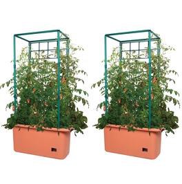 Hydrofarm - GCTR 10 Gal Tomato Trellis Self Watering Grow System (2 Pack) - Green