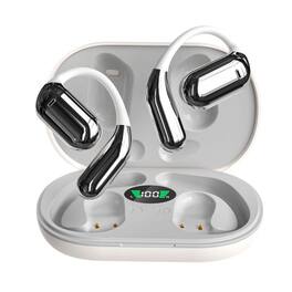 Cluzine - Bluetooth 5.4 Q16S Open-Ear Wireless Ear Hook Sport Headphones – 50H Playtime & LED Display