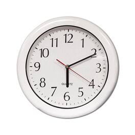 Swim Central - 16" Battery Operated Ivory and Silver Large Print Outdoor Clock - White