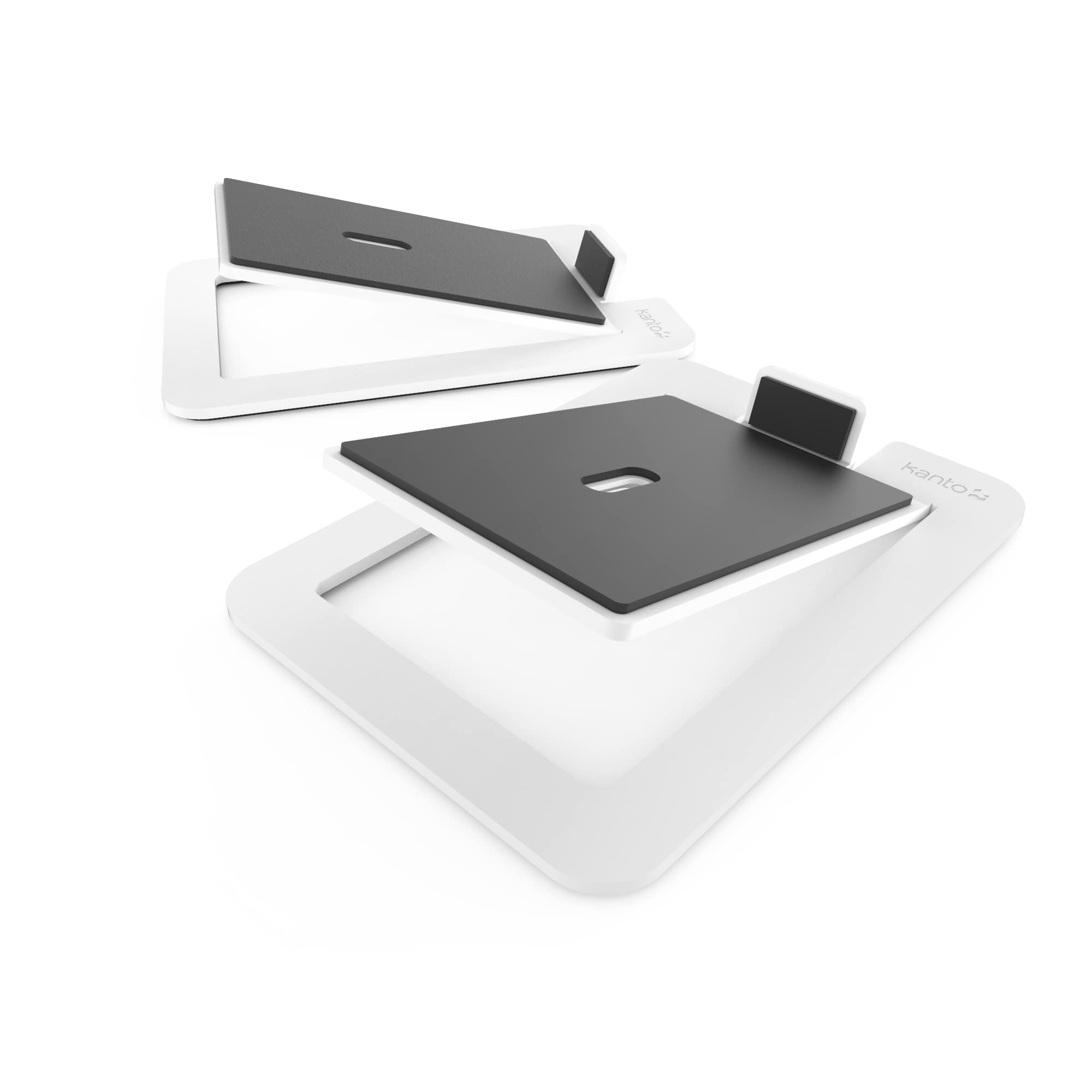 Kanto - Angled Desktop Speaker Stands for Large Speakers, Pair - White