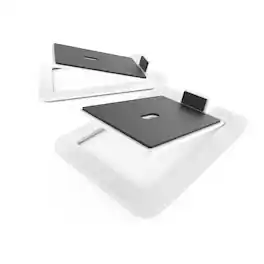 Kanto - Angled Desktop Speaker Stands for Large Speakers, Pair - White