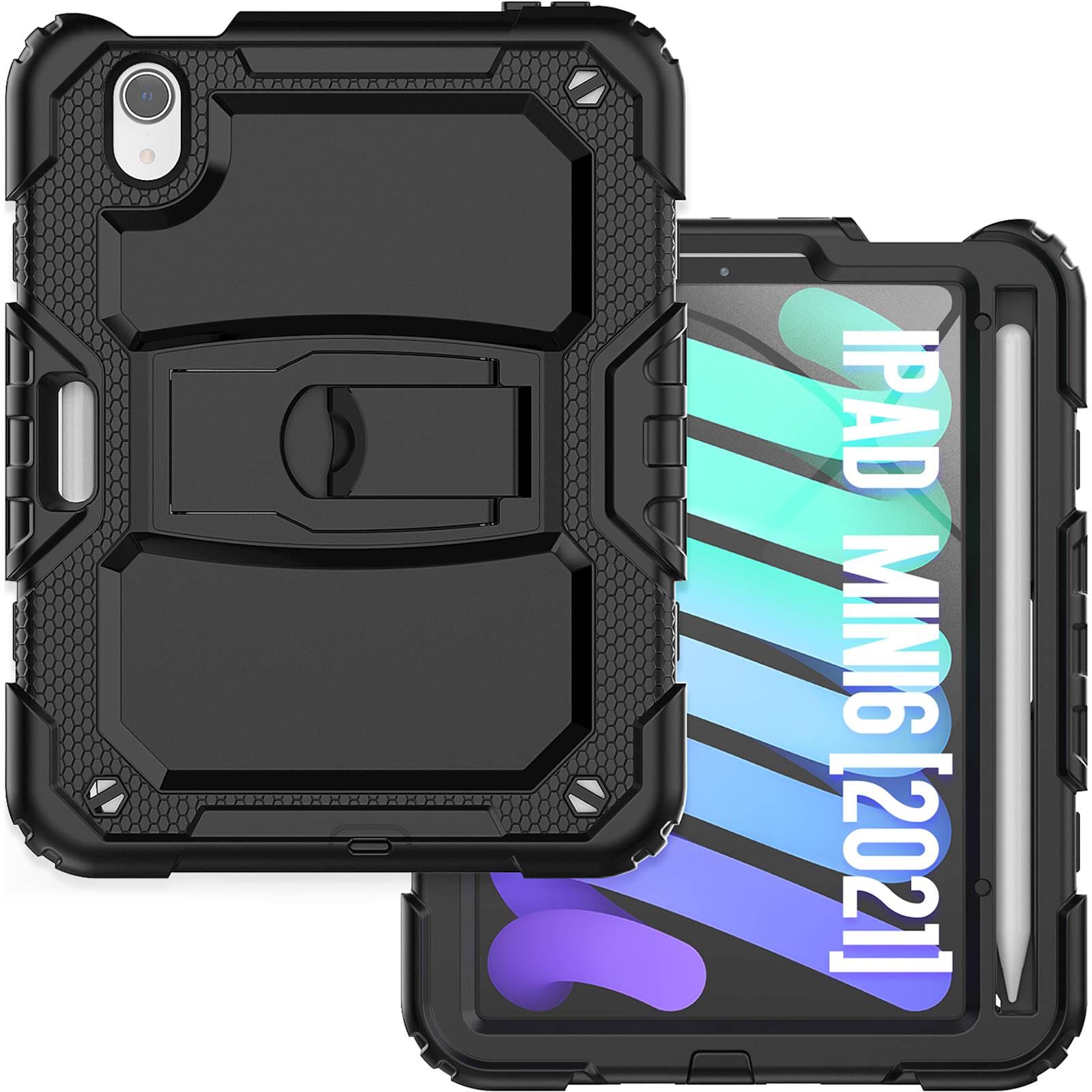 Alt View 11. SaharaCase - Defence Series Case for Apple iPad mini (A17 Pro) and Apple iPad mini (6th Generation 2021) - Black.