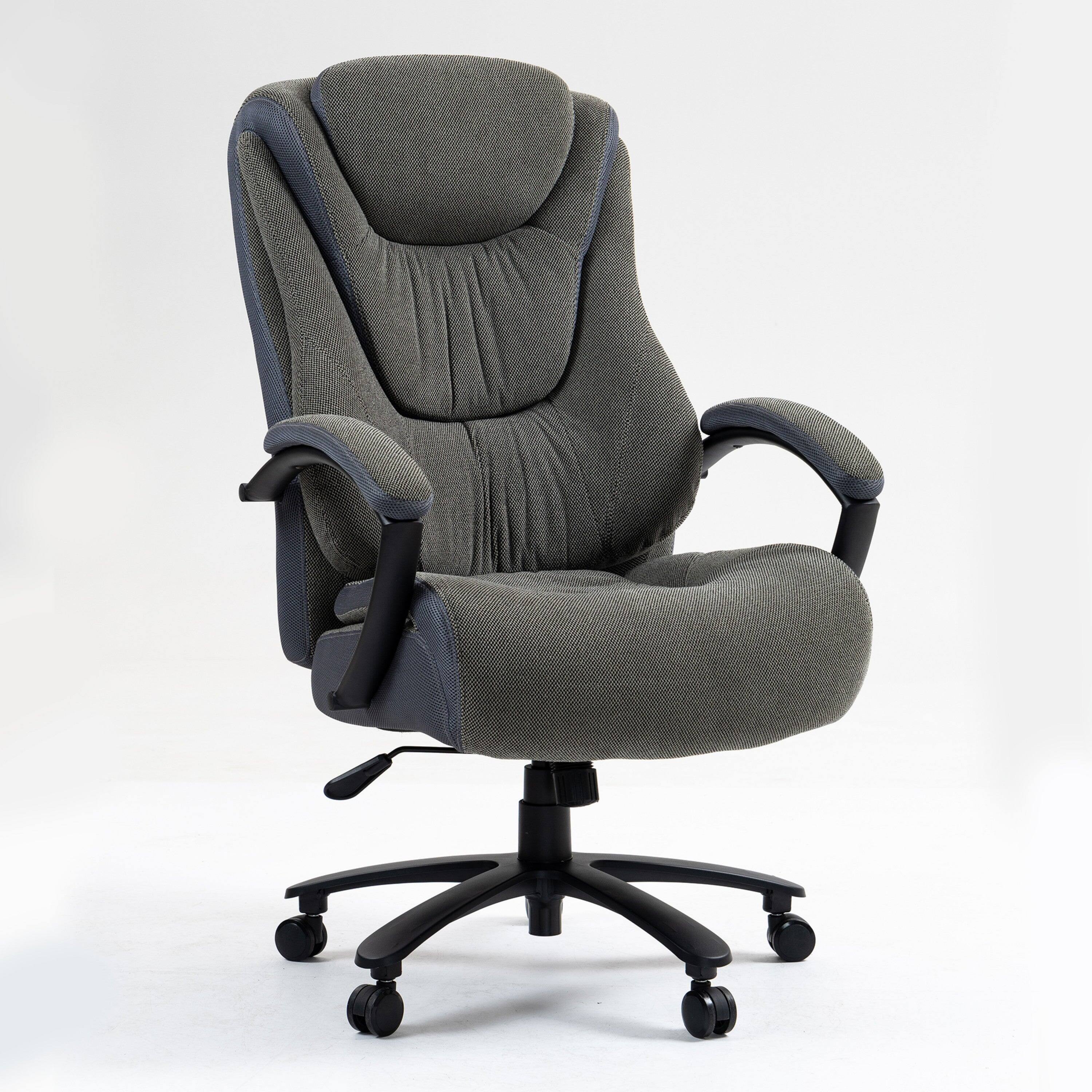 Front. Boyel Living - High Back Adjustable Ergonomic Office Chair Grey - Gray.