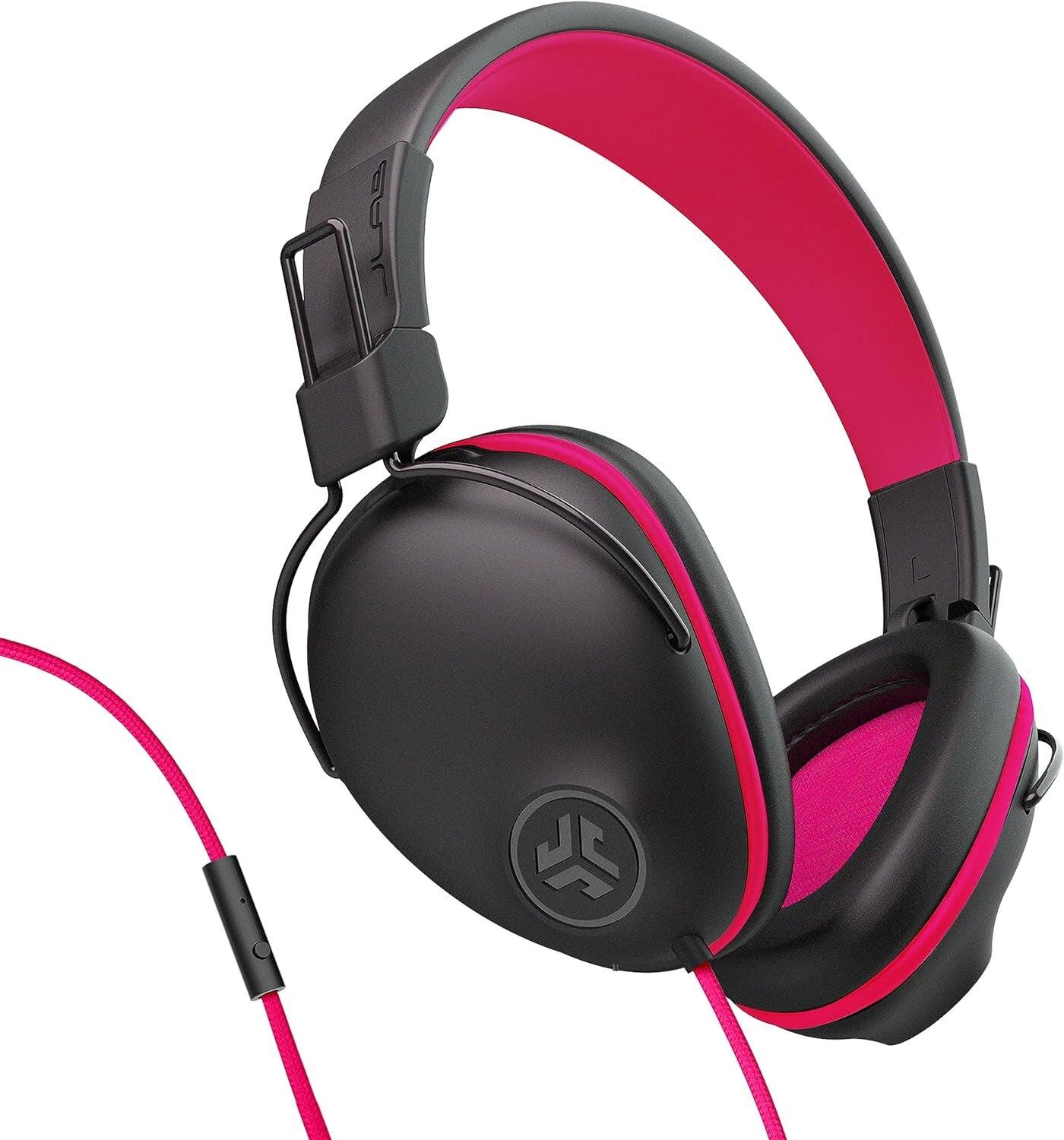 Front. JLab - JBuddies Pro Wired Over-Ear Kids Headphones - Pink.